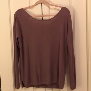 Garage mauve sweater w/ cross cross back detail
